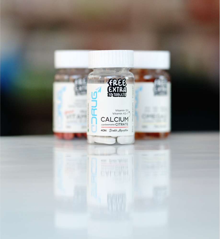 Calcium Citrate Tablets 40N, with Zinc, Magnesium, Copper, Vitamin D3 & Vitamin K2-7. With Free 10 Tablets