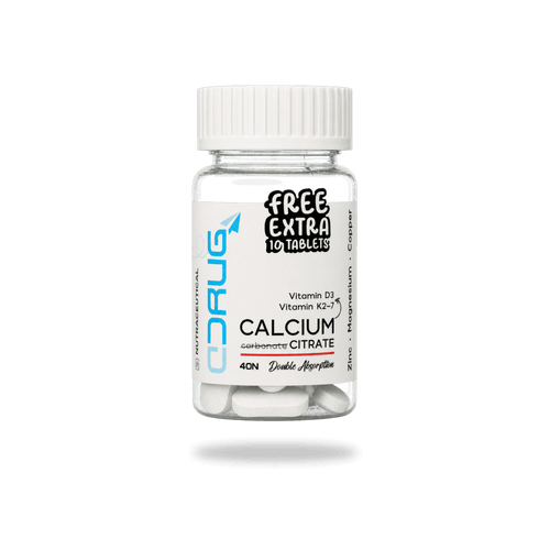 Calcium Citrate Tablets 40N, with Zinc, Magnesium, Copper, Vitamin D3 & Vitamin K2-7. With Free 10 Tablets.